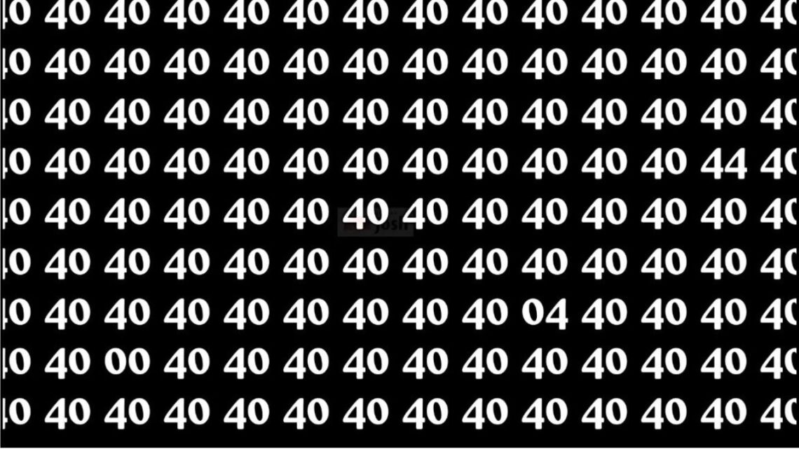 Can You Beat The Odds? 1 In 100 See ‘00’, ‘04’ & ‘44’ Instantly In This Puzzle