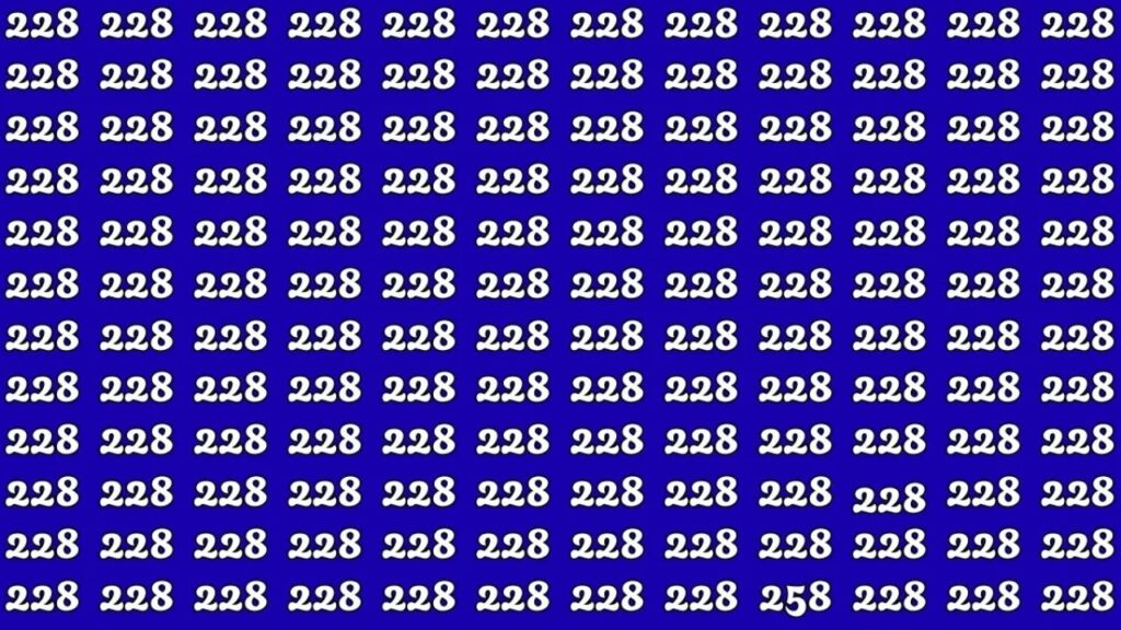 Can You Spot The Hidden Number 258 In Just 7 Seconds Try This Optical Illusion Challenge