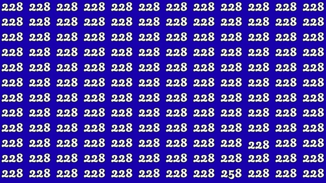 Can You Spot The Hidden Number 258 In Just 7 Seconds Try This Optical Illusion Challenge