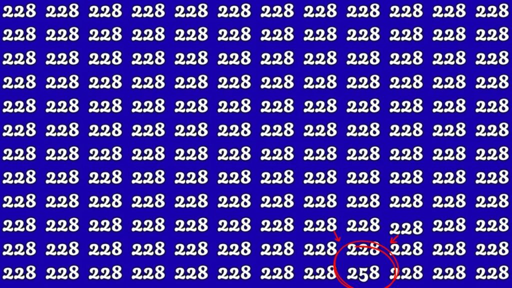 Can You Spot The Hidden Number 258 In Just 7 Seconds Try This Optical Illusion Challenge