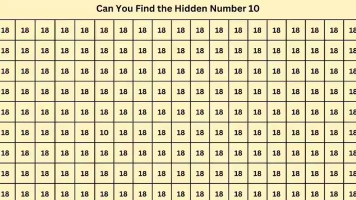 Can You Spot the Hidden 10 Among 18s in Just 8 Seconds