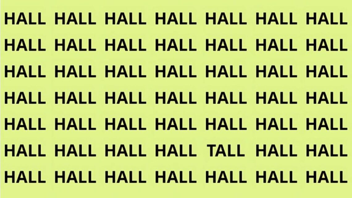 Just 1 In 100 People With 6/6 Eyesight Can Successfully Find “TALL” In Under 9 Seconds