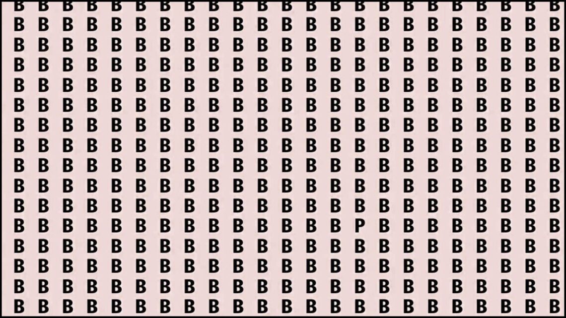 Optical Illusion Challenge- Can You Spot The Hidden P Among Bs In 6 Seconds?
