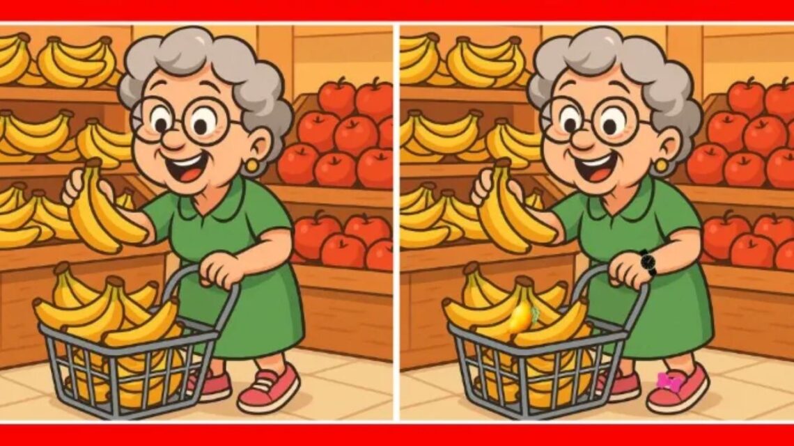 Spot The Difference Challenge- Can You Detect 3 Changes In The Woman Shopping Picture Within 7 Seconds?