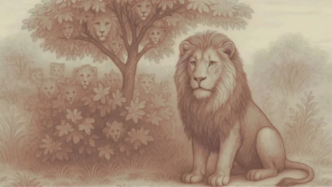 Visual Illusion Test- Only 5% With 20/20 Vision Can Count Every Lion In 11 Seconds