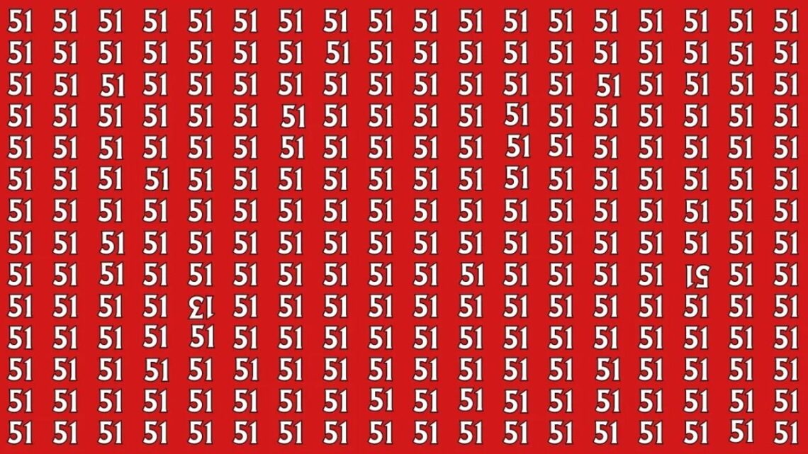 Can You Find The Inverted 13 And 51 Hidden In A Grid Of 51s In Just 6 Seconds?