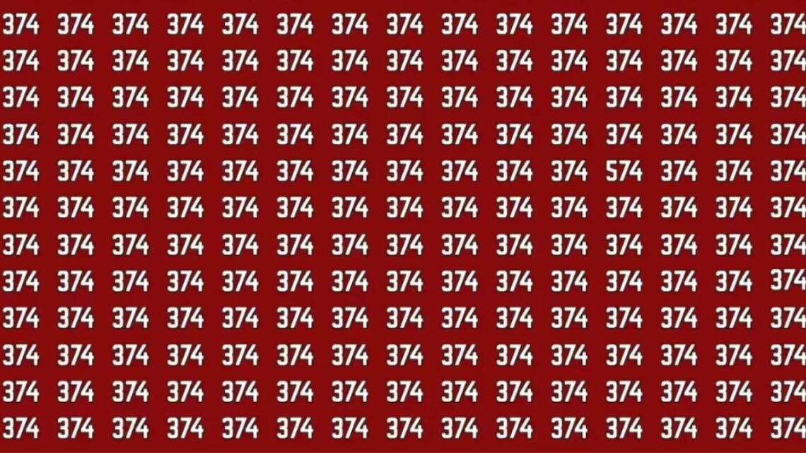 Eye Challenge- Can You Spot The Odd ‘574’ In Just 7 Seconds?