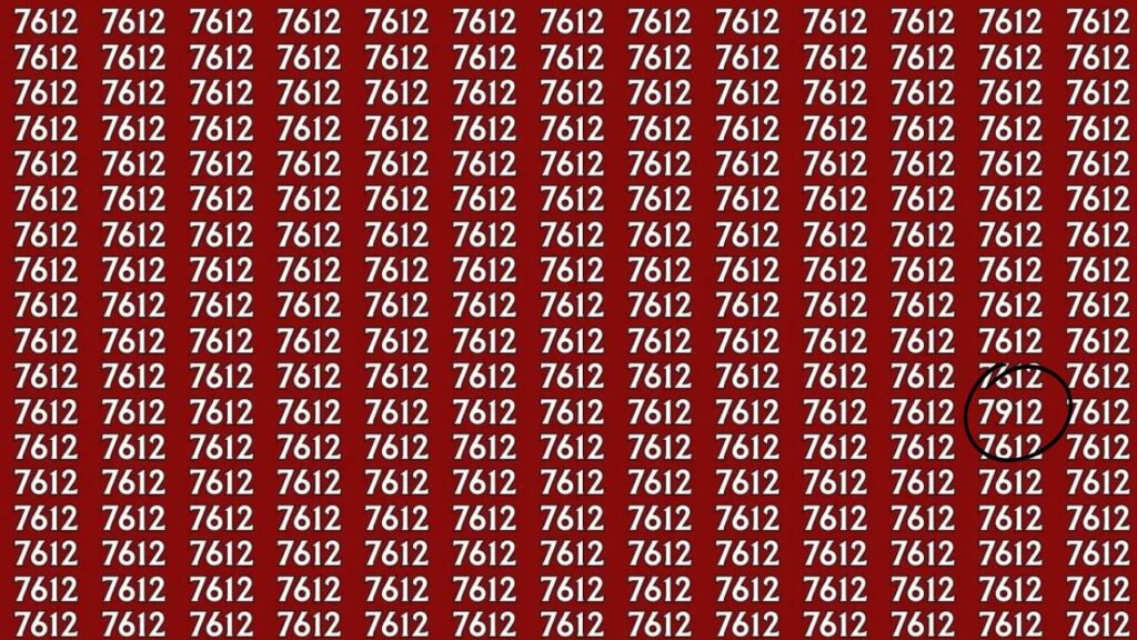 Spot 7912 Hidden Among 7612s In Just 7 Seconds